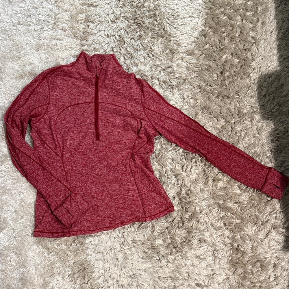 Lululemon Athletica Red Heathered Sweatshirt